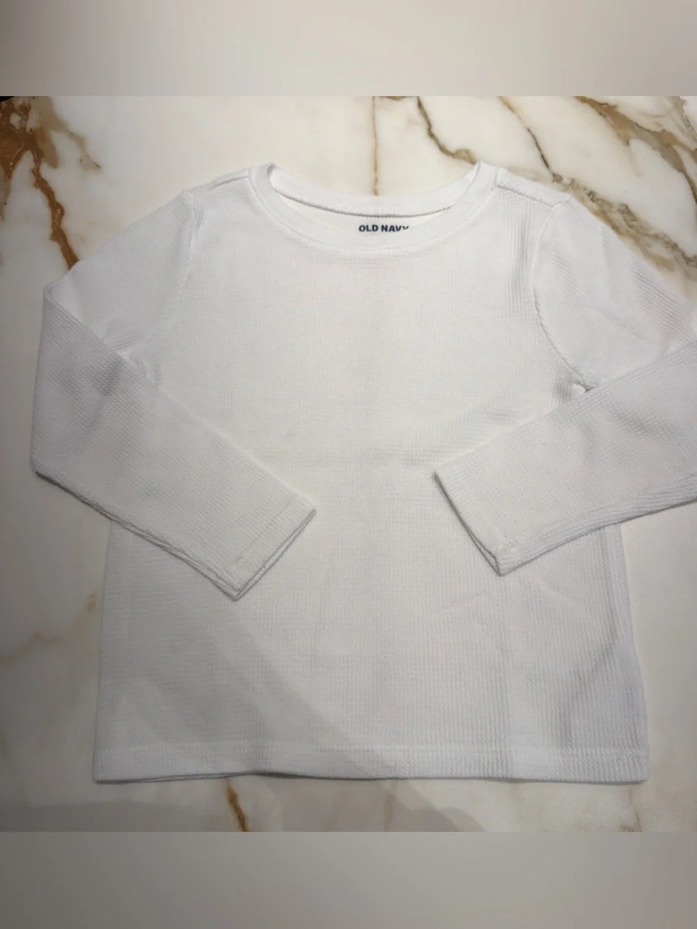 Old Navy White Kids Long-Sleeve Thermal Tee